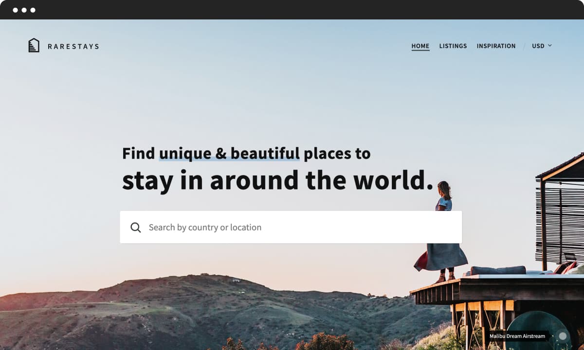 Rarestays - Find unique places to stay in around the world